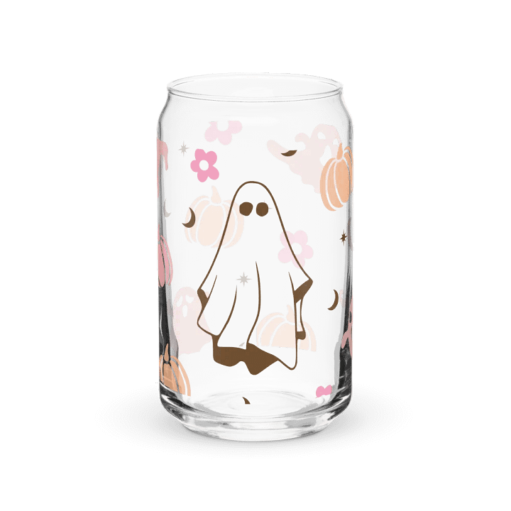 Cute Ghosty Halloween Glass Cup product image (1)