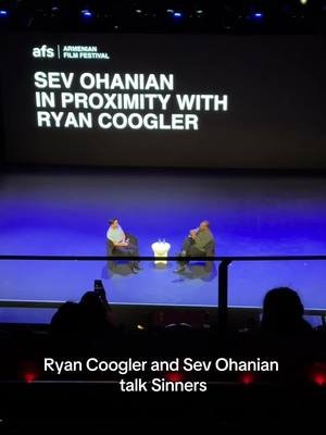 #RyanCoogler and #SevOhanian talk #Sinners  #Armenia #ArmenianFilmSociety 