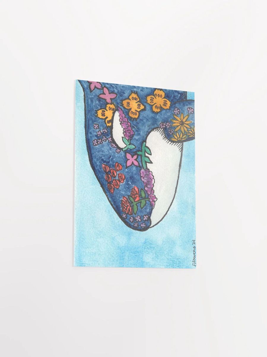 floral orca 03 - watercolour on paper - print product image (4)