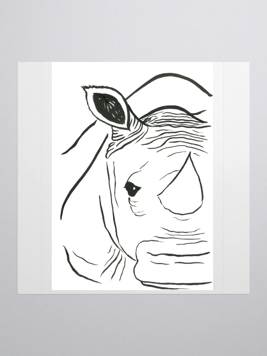 Face Of A Rhino Sticker product image (2)