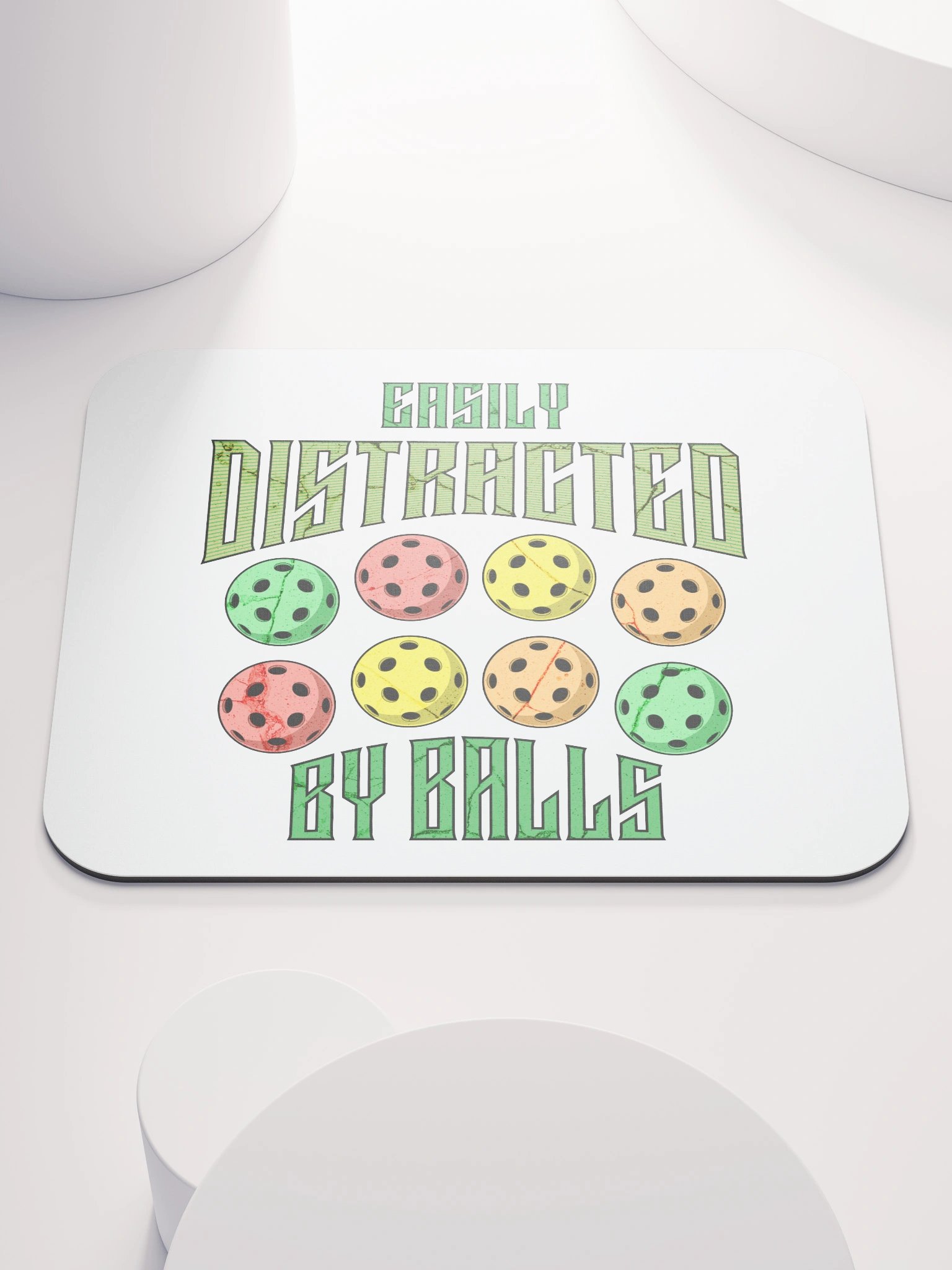 Easily Distracted By Balls Pickleball Mouse Pad product image (1)