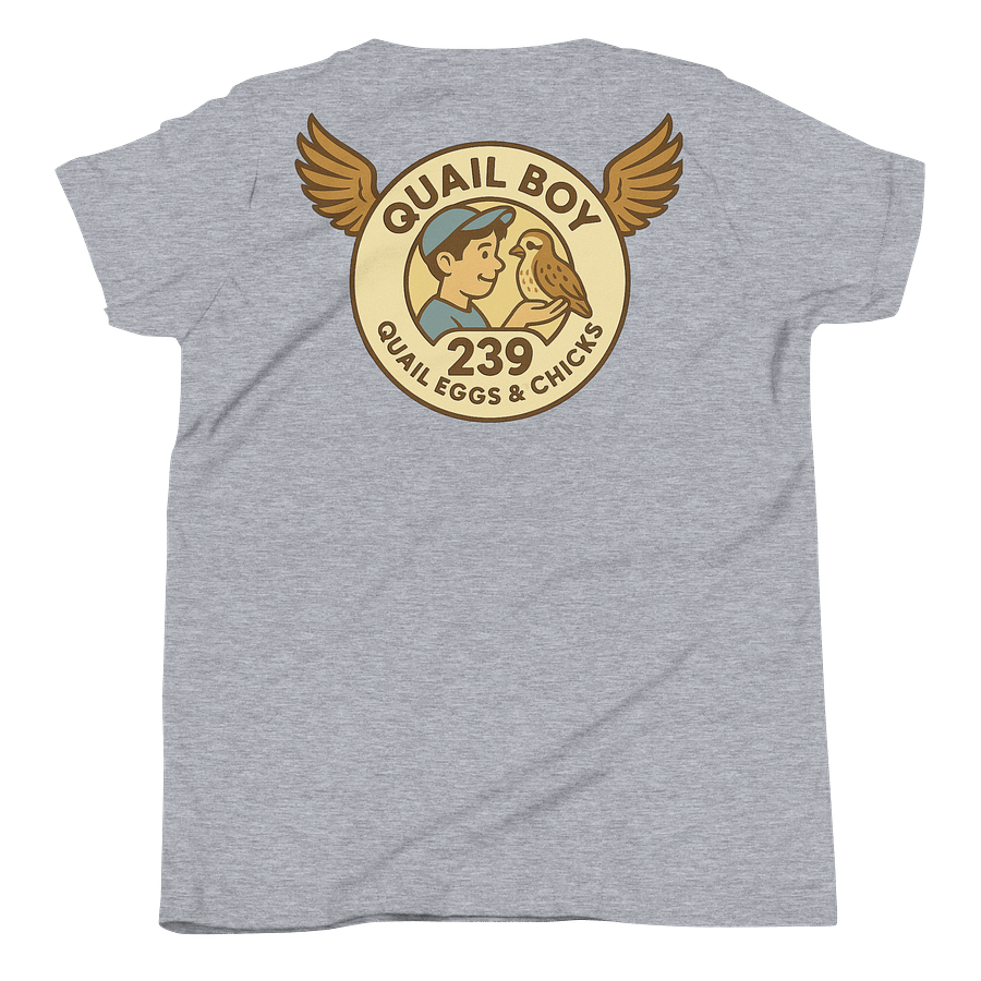Quail Boy Youth T-Shirt – Cute Farm Bird Graphic on Bella+Canvas Kids Tee product image (6)