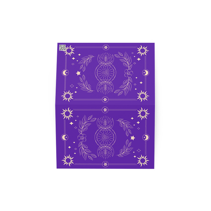 Maiden Mother Crone Purple Tarot Card 4×6 Greeting Card product image (2)