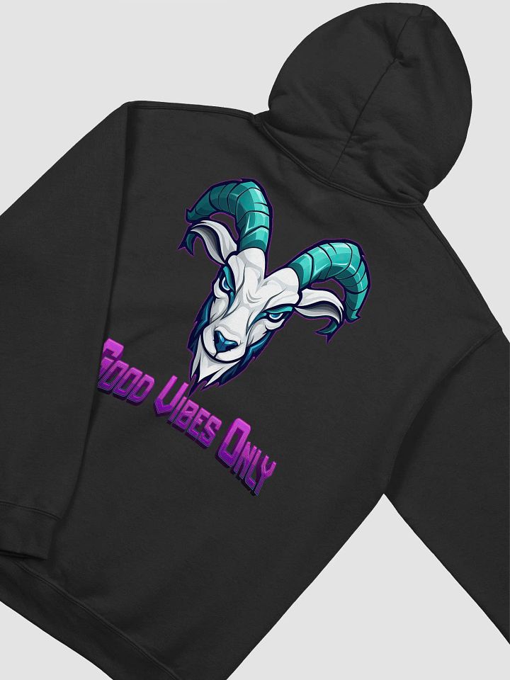 Goated Good Vibes Only Hoodie Font + Back (12 Color Choices) product image (1)