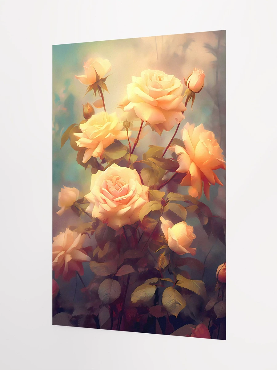 Whispers of Dawn: Vintage Pastel Roses Poster for Timeless Elegance Matte Poster product image (5)