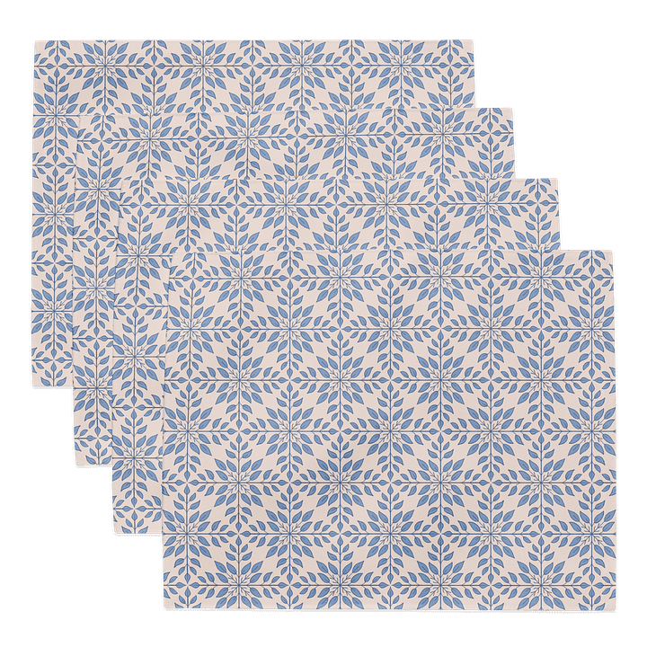China Blue Diamond Boughs Patterned Placemats (Set of 4) product image (2)