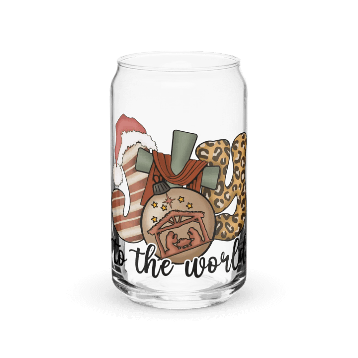 Joy to the World Can-Shaped Glass product image (2)