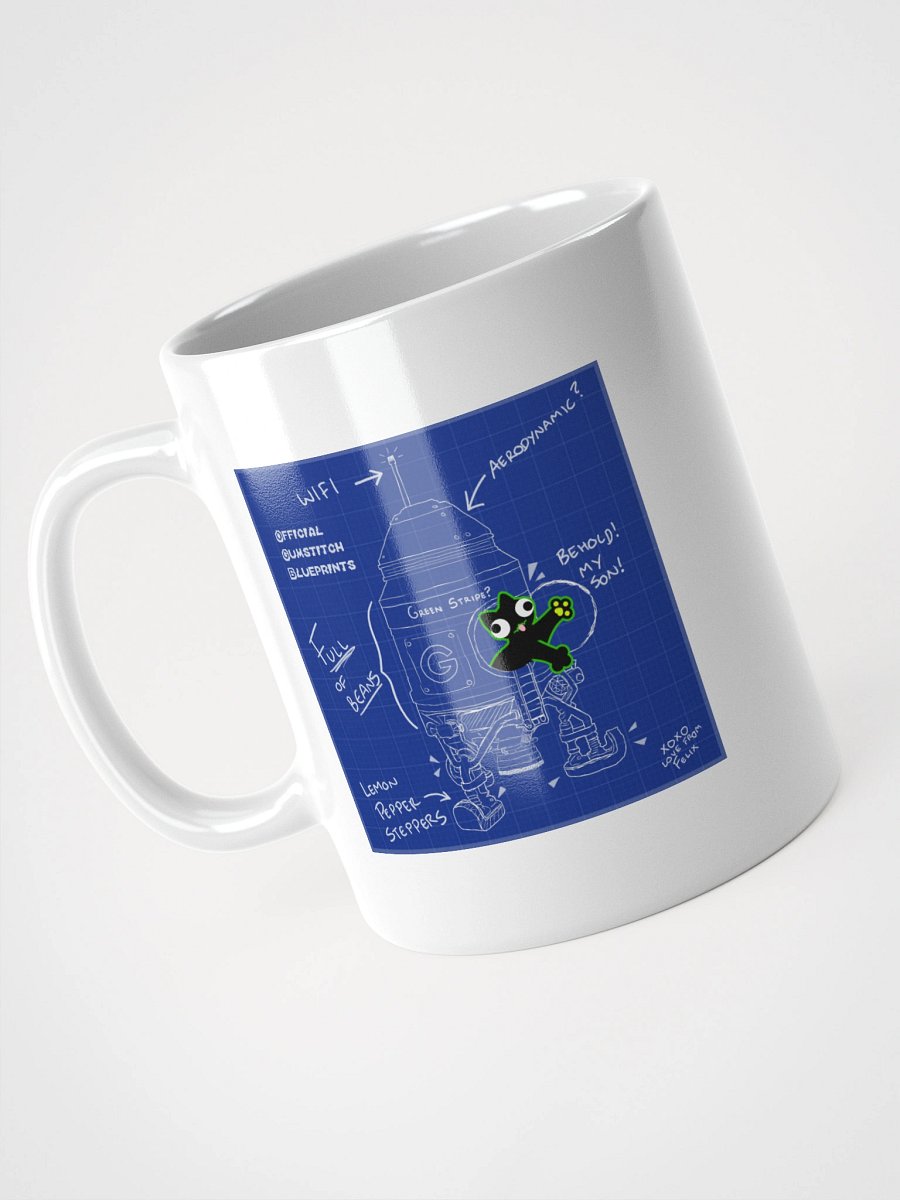 White Mug - DerpCat II Rocket Blueprint product image (9)