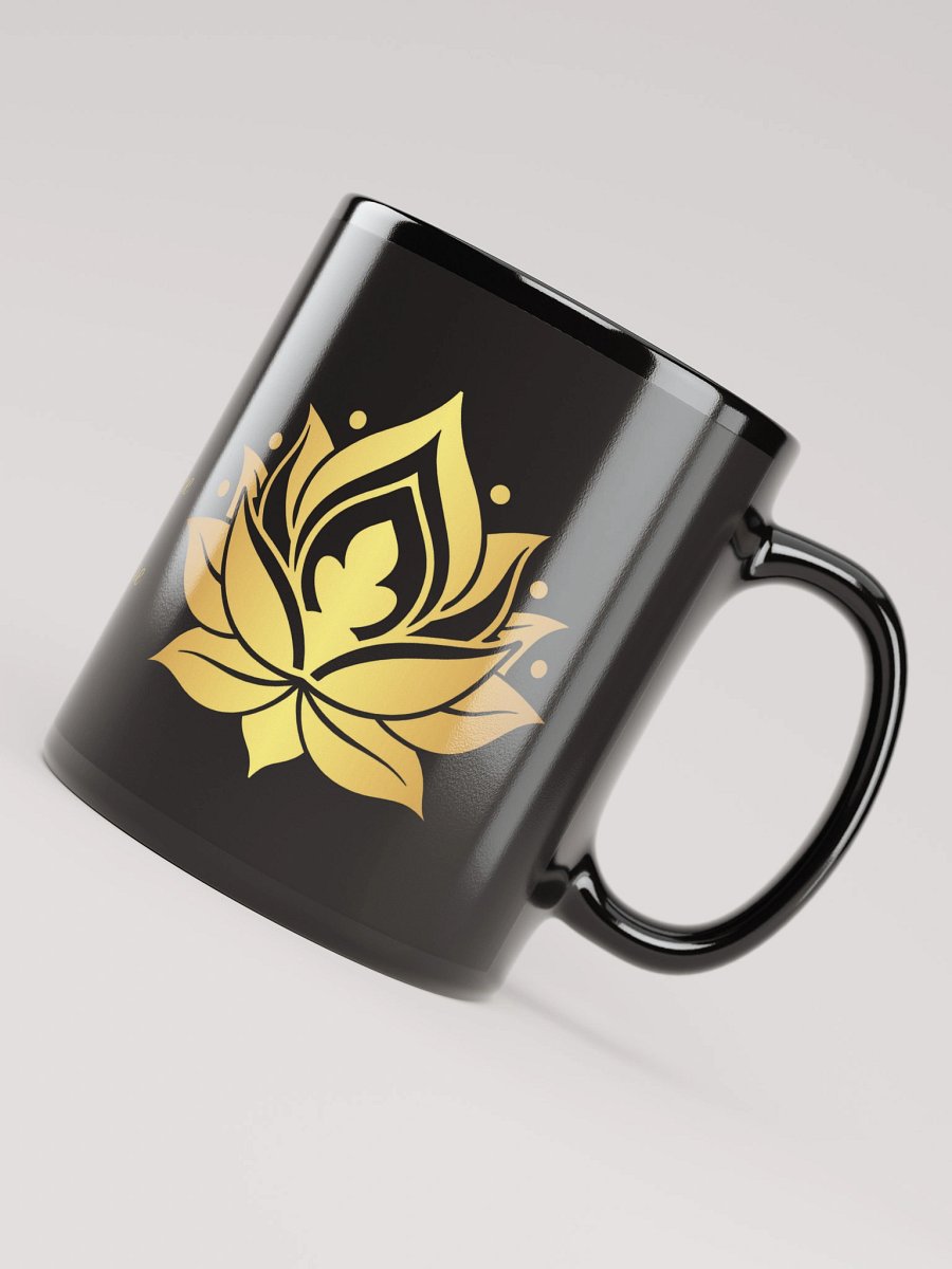 Mug Noir et Doré - Fleur de Lotus - Cadeau Spirituel product image (4)