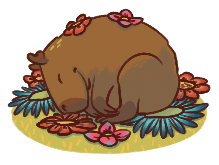 sticker : flower capy product image (1)