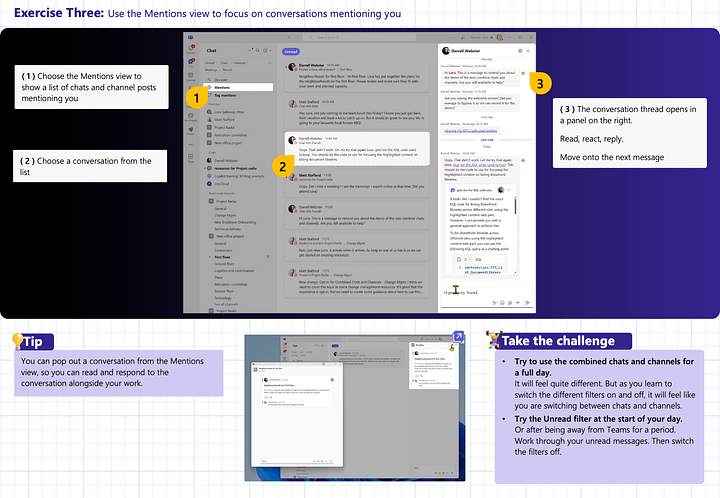How to use Teams combined chats and channels - Workout Card product image (2)