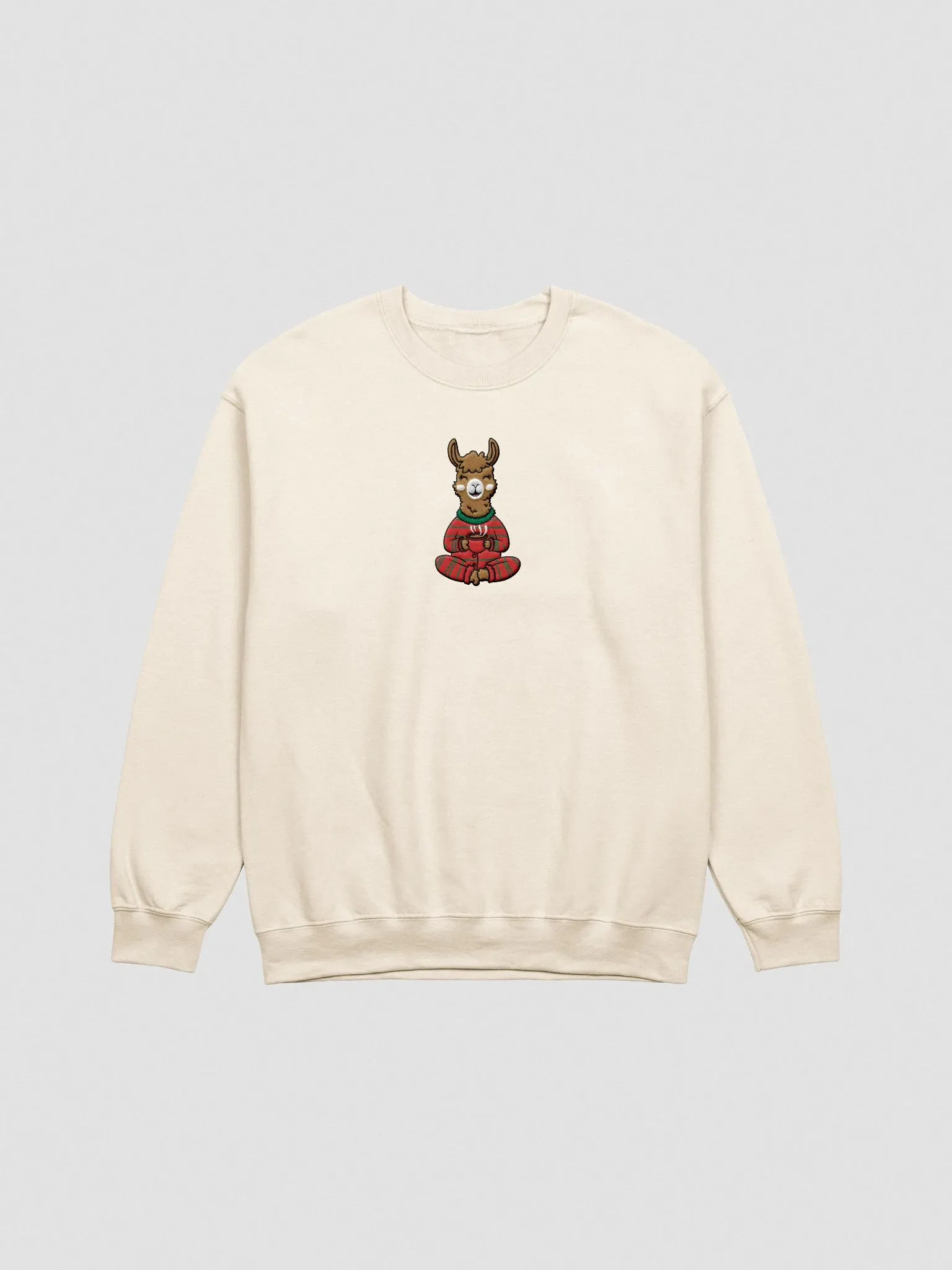 Happy Llama Sweatshirt | Embroidered Edition product image (1)