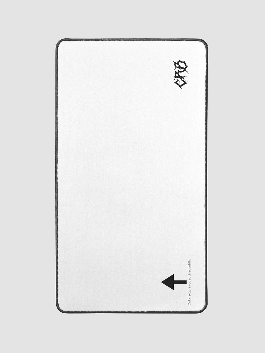Rage game - Tappetino scrivania per mouse (30.48x55.88cm) bianco con logo nero product image (1)