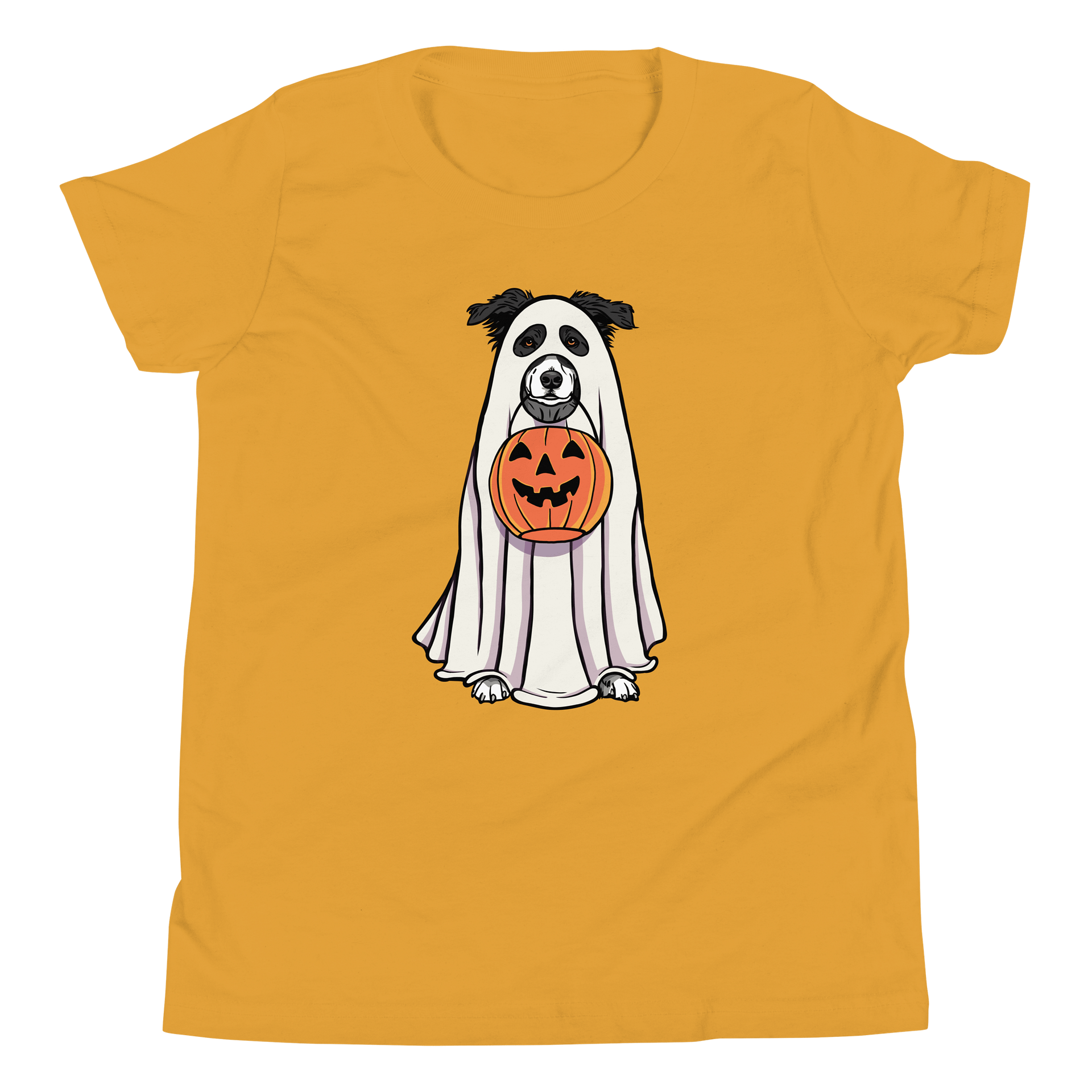 Halloween Australian Shepherd(Black & White) Youth T-Shirt product image (5)