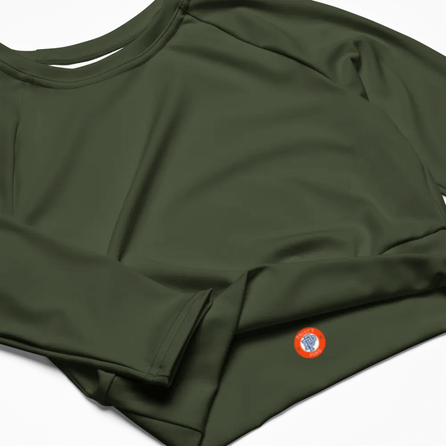 Olive Cropped Rash Guard product image (5)