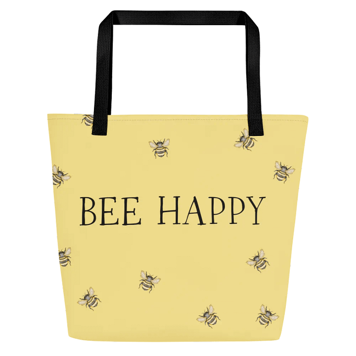 BEE HAPPY All-Over Tote Bag with Inside Pocket product image (1)