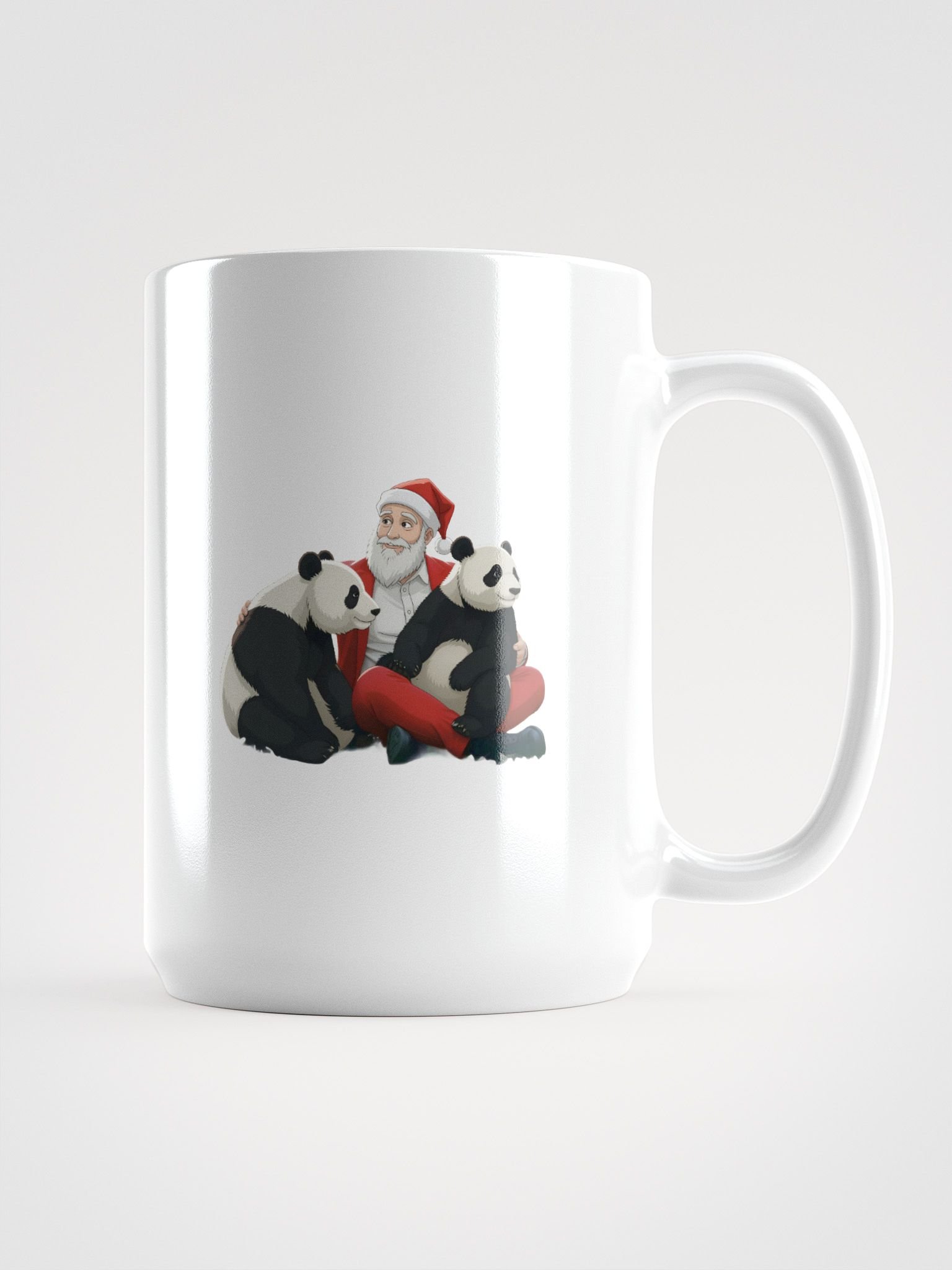 Pandas and Santa mug product image (2)