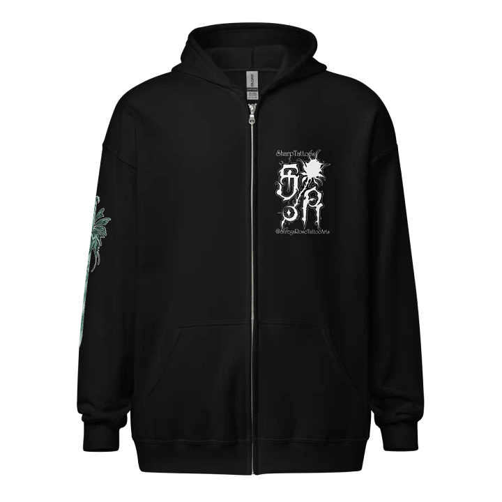 SharpTattoos @ StregaRose (Teal) Zip Hoodie product image (1)