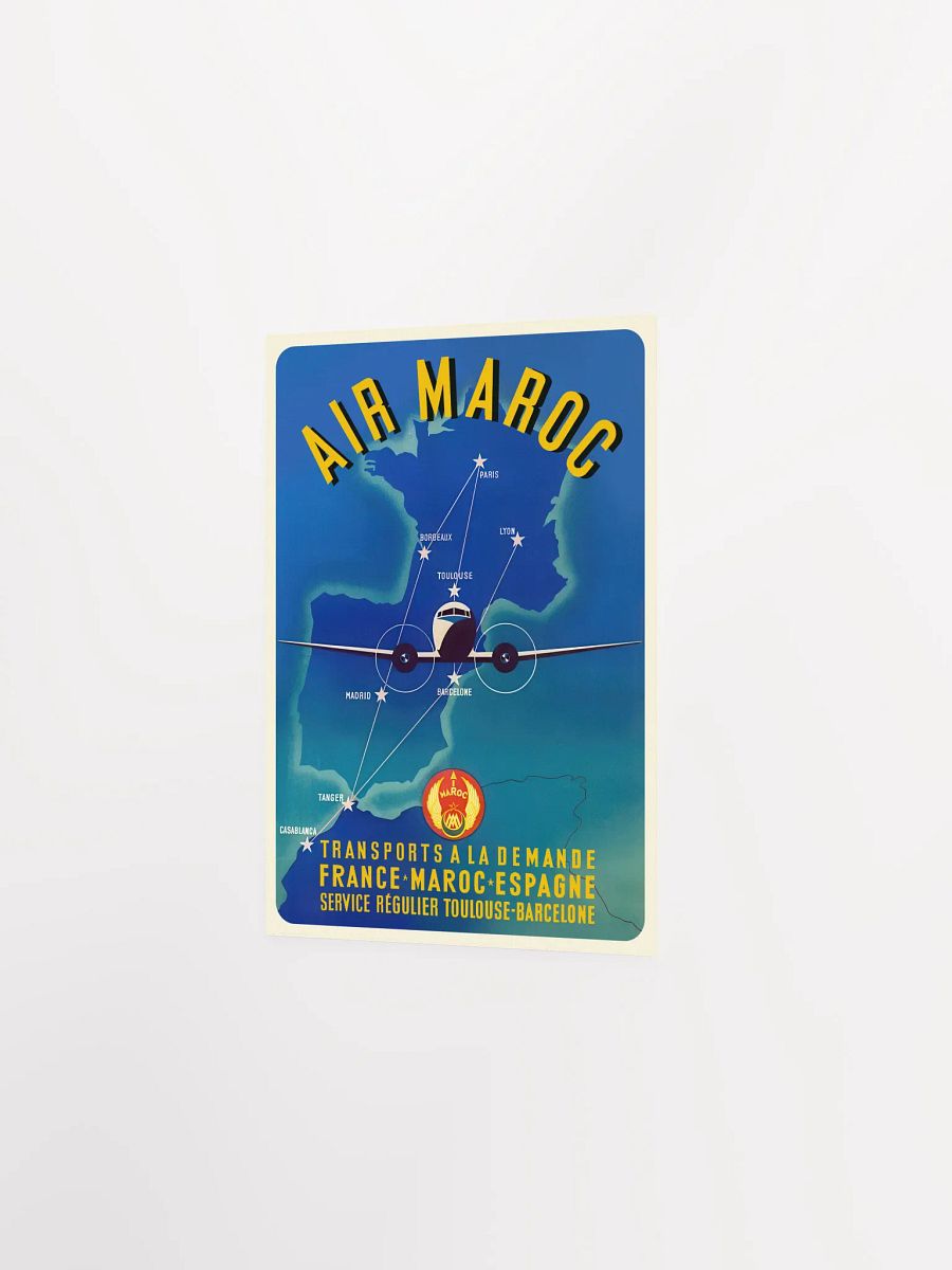 Morocco, Air Maroc, 1950 (Rare poster, Enhanced) — retro travel poster, vintage travel print product image (8)