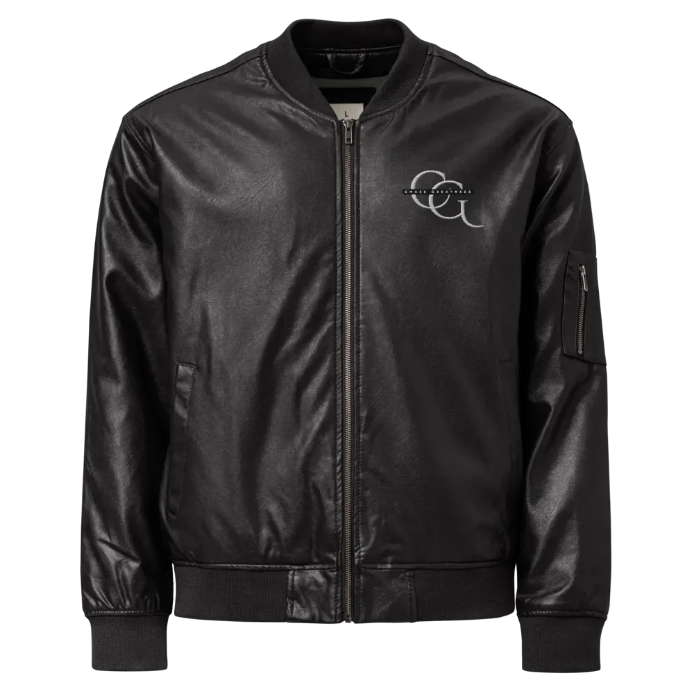 CG Faux Leather Bomber Jacket product image (1)
