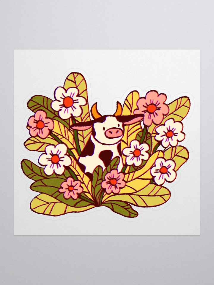 Flower Cow Sticker product image (1)