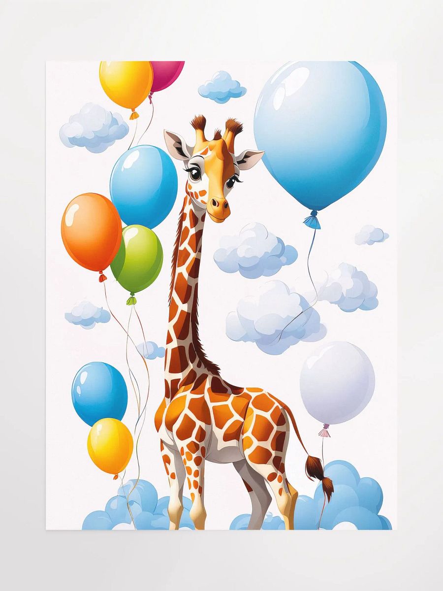 Baby Giraffe - Poster - Nursery-Kids Room - Medium Size 18x24 Inches product image (1)