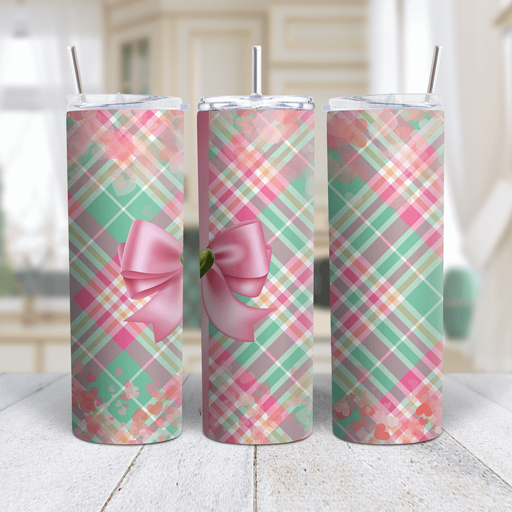 Plaid Sweetie Skinny Tumbler Wrap product image (1)