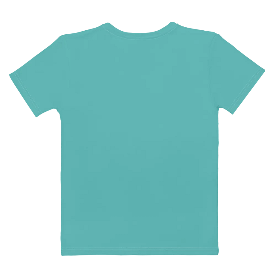 Plain Turquoise Blue True Summer Women's Crewneck Polyester Heavyweight Premium T-Shirt by Treasure Pie product image (9)