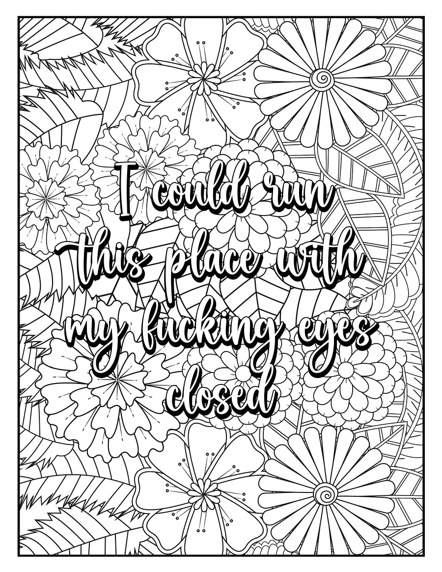 I Hate My F@cking Job Adult Swear Word Coloring Book | Printable | Cuss Words | Sweary Phrases | Curse Words product image (5)