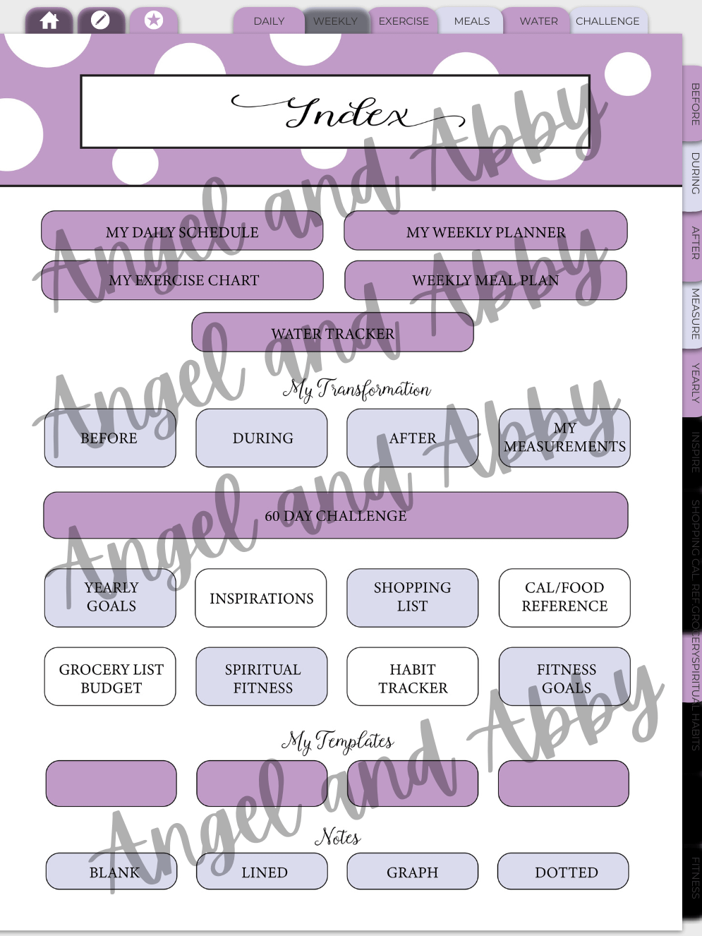 Fitness Planner 2024-purple product image (3)