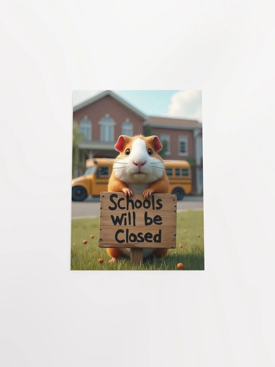 "Guinea Pigs Invade a School – Schools Will Be Closed" Poster product image (4)