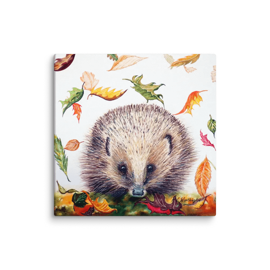 Cute Autumn Hedgehog Print product image (1)