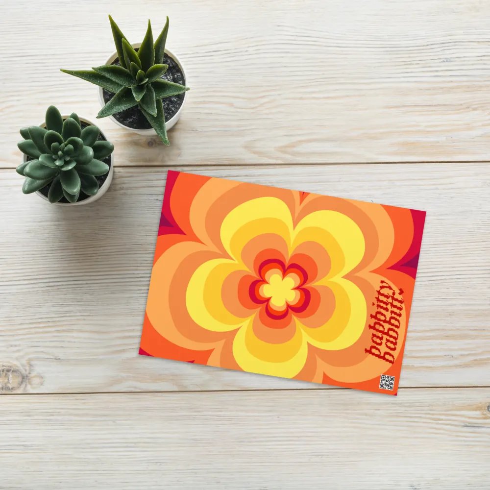 Groovy Mum terracotta retro portrait greetings card product image (6)
