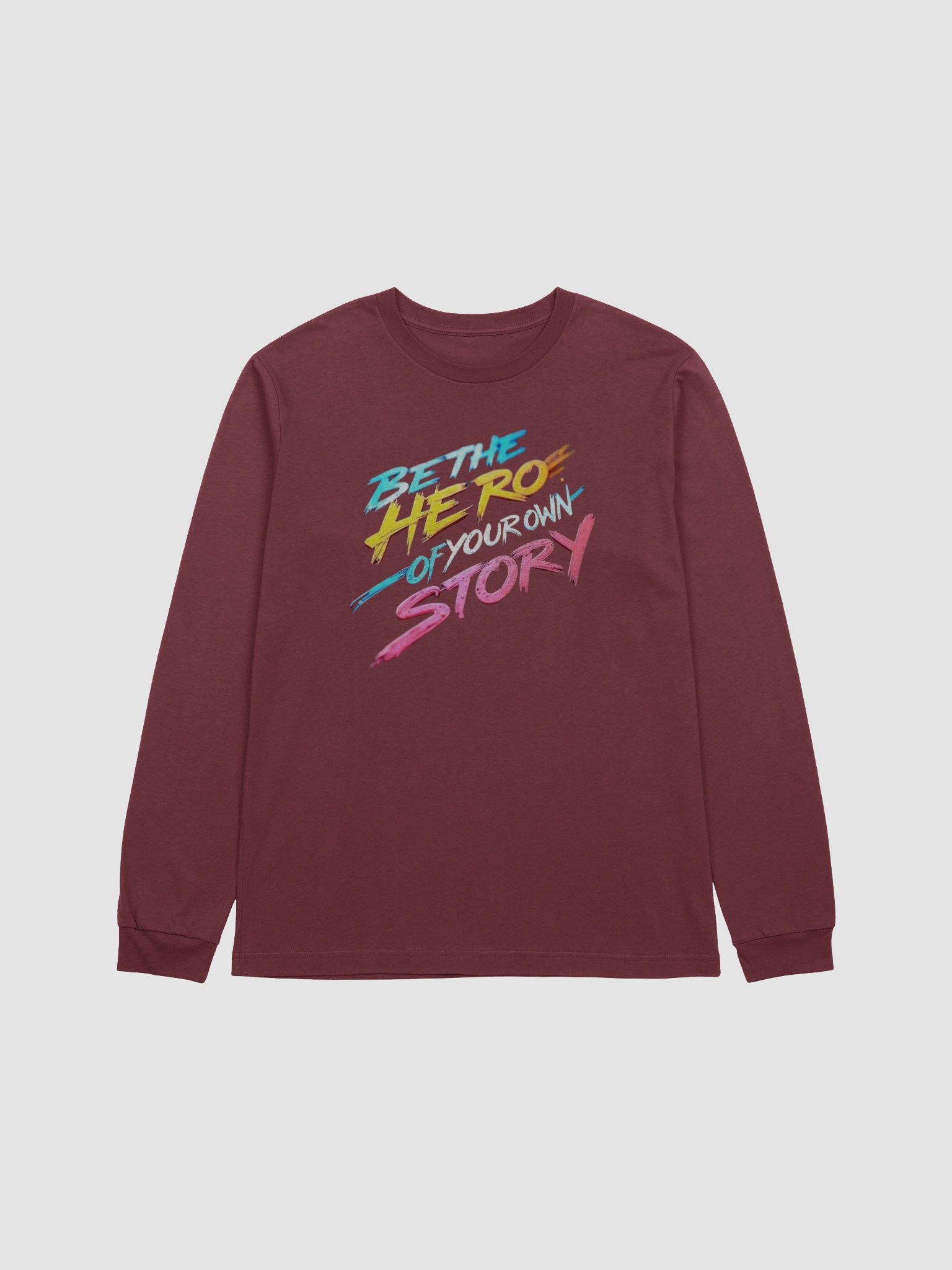 Heroic Brush-Stroke Long Sleeve T-Shirt product image (1)