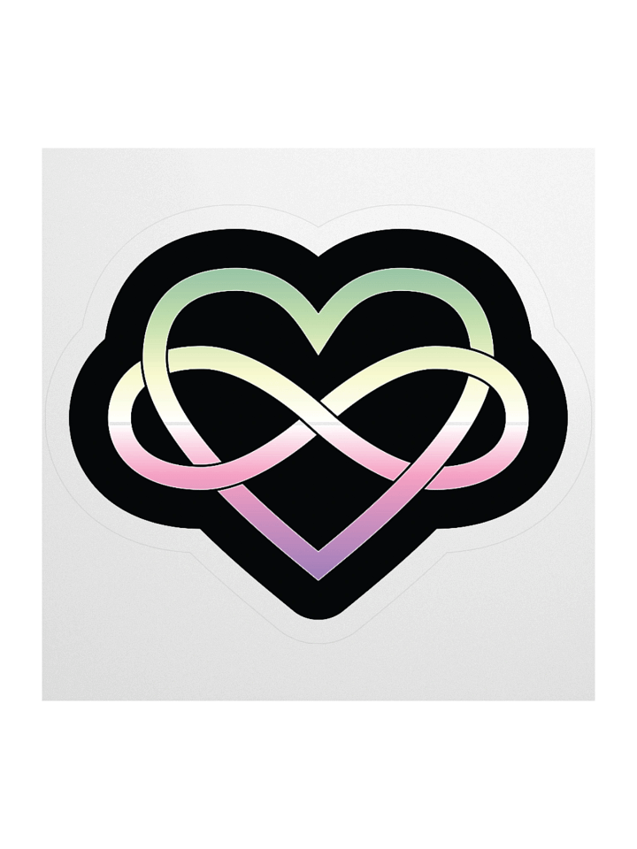 Genderfae Pride Gradient Polyamory Infinity Heart Sticker product image (3)