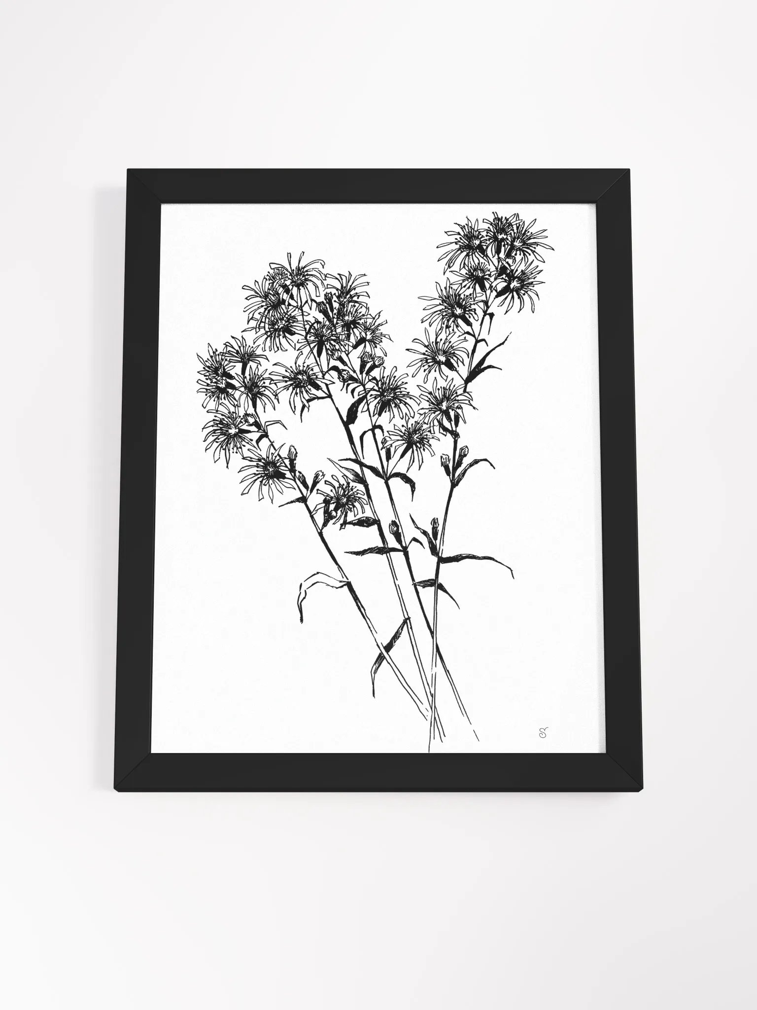 Elegant Botanical Line Art Poster - Bouquet Flowers product image (31)