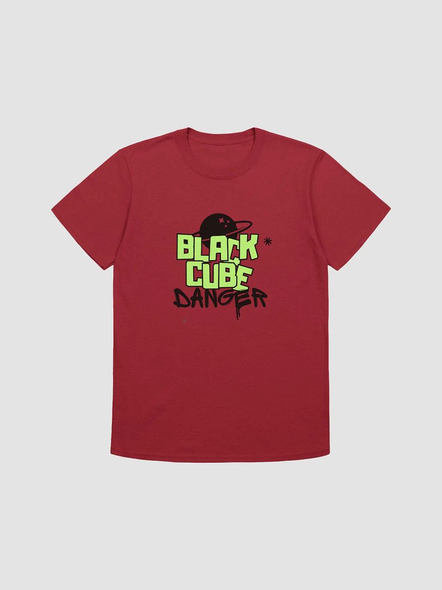 Black Cube Danger Graphic Tee – Cosmic Streetwear Aesthetic product image (2)