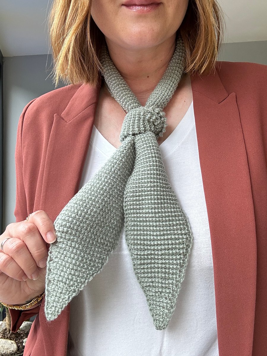 Easy Tunisian Crochet Skinny Scarf PDF Pattern product image (1)
