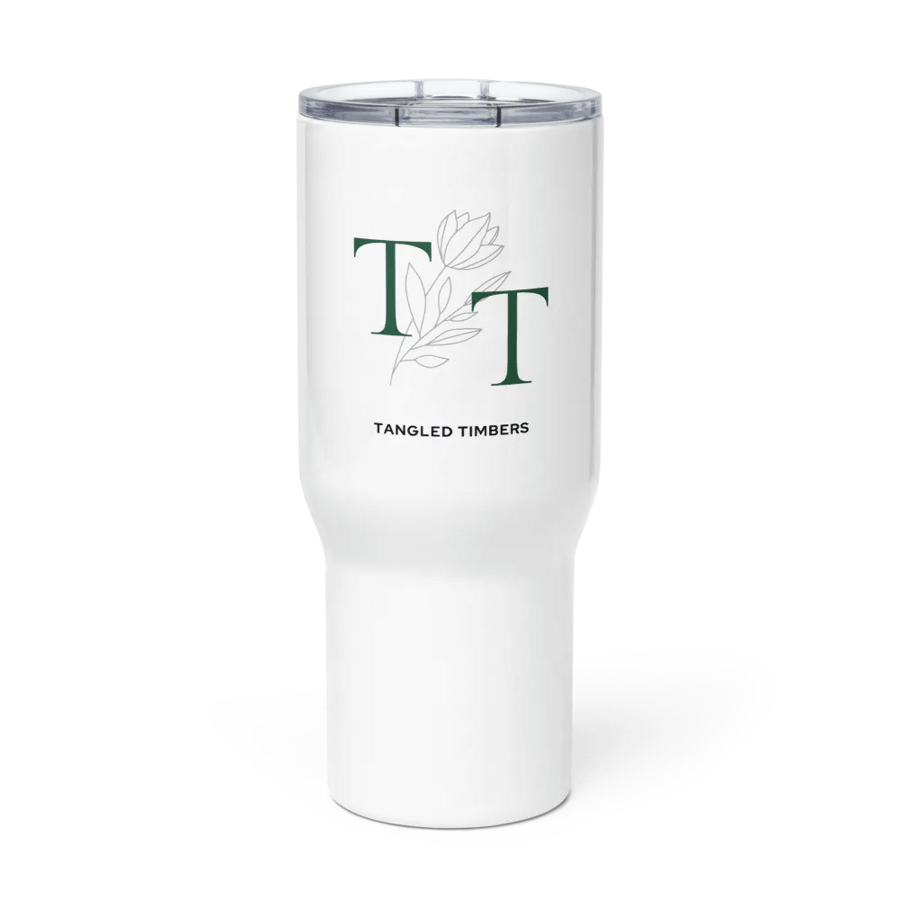 Floral T Travel Mug with Handle product image (3)