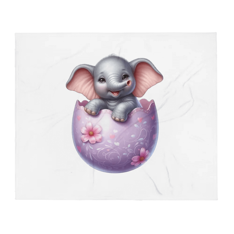 Elephant Easter Egg - Throw Blanket product image (1)