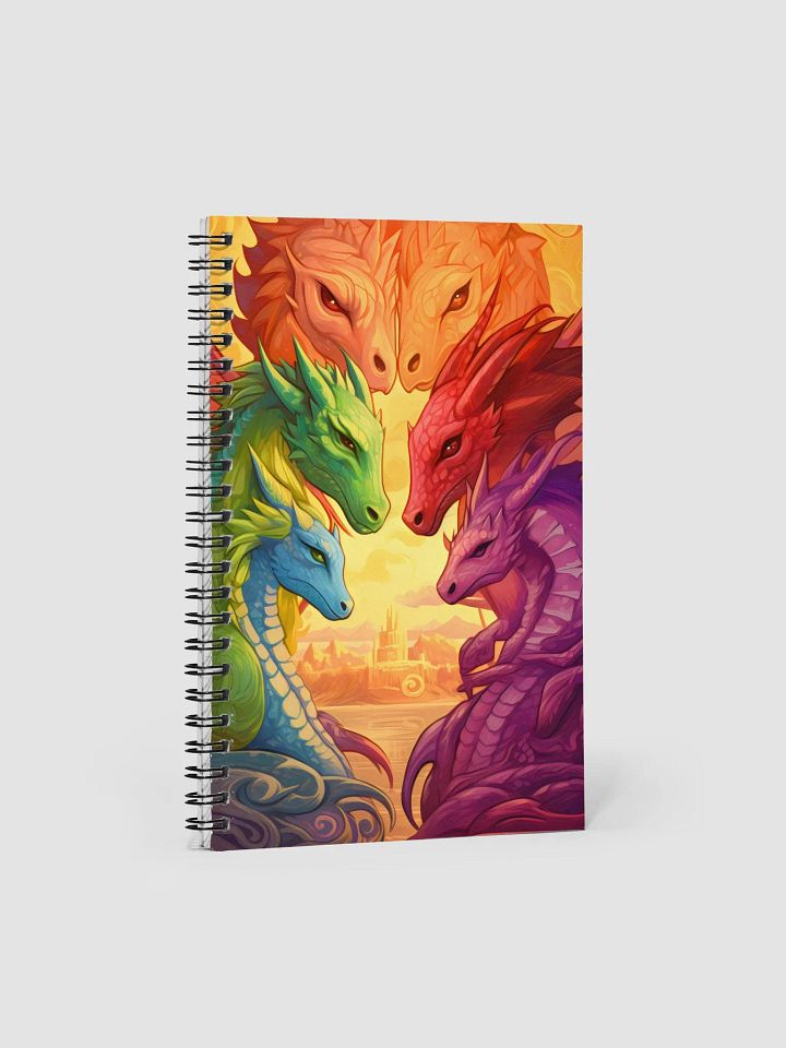 Vibrant Powerful Dragons Spiral Notebook for Notes and Doodles product image (1)