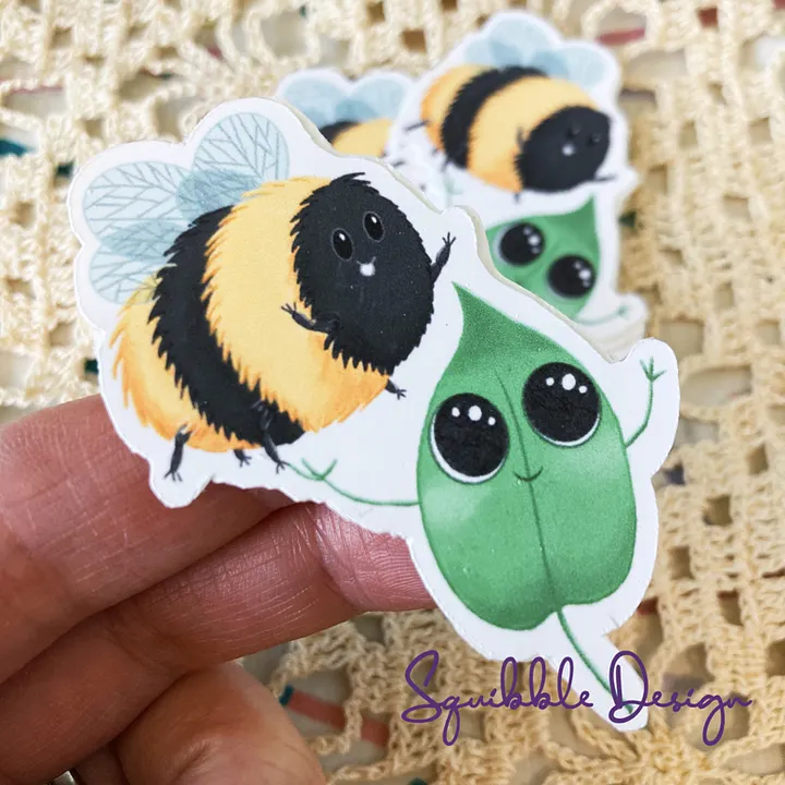 Vinyl Sticker - Bee Leaf! (in Yourself!) 🐝 product image (1)