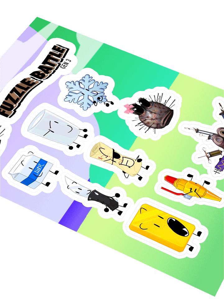 Fuzzle Battle Gen 3 Sticker Sheet product image (2)