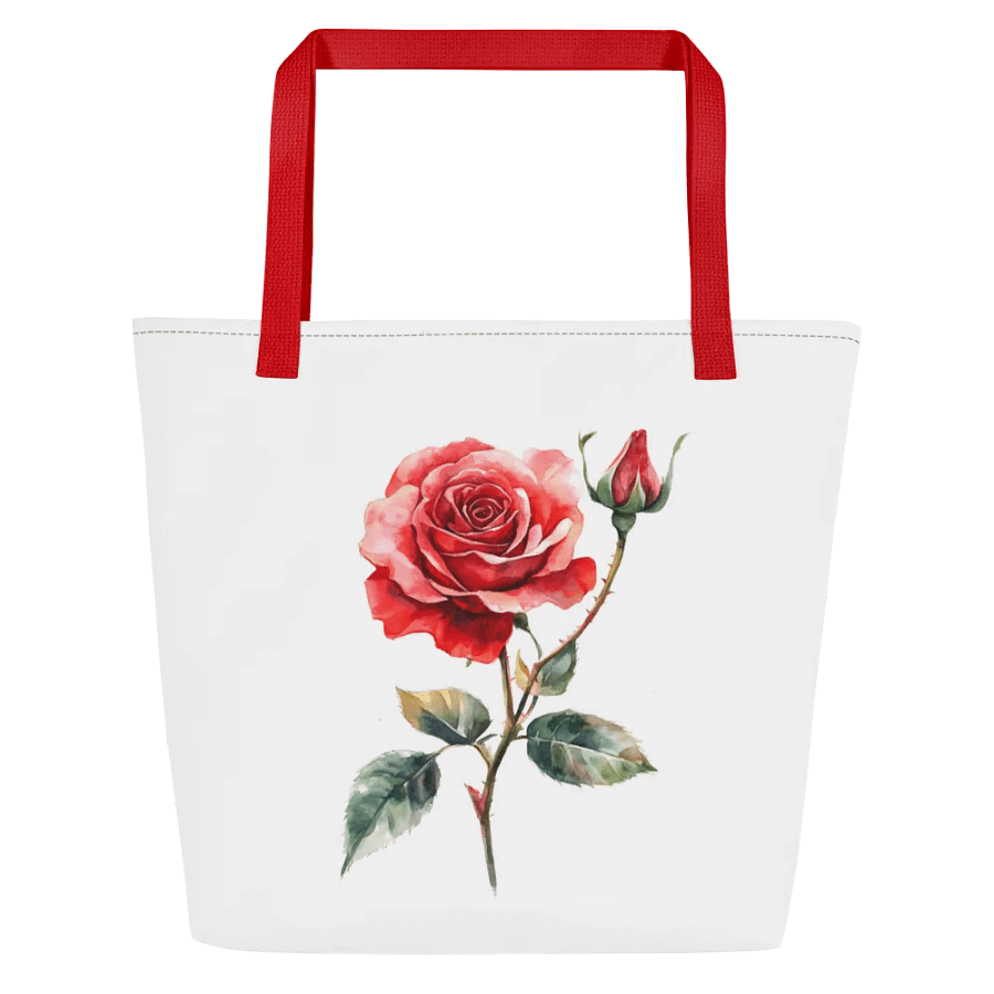 Blooming Red Rose Large Tote Bag product image (1)