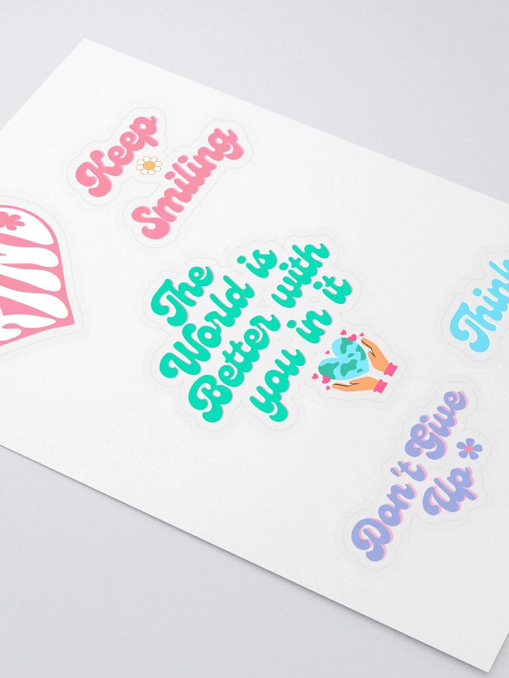 Sticker sheet of positive thoughts product image (2)