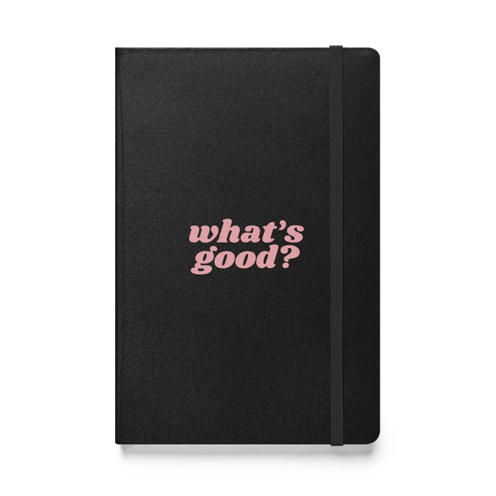 "What's Good?" Lined Notebook (Black/Pink) product image (1)