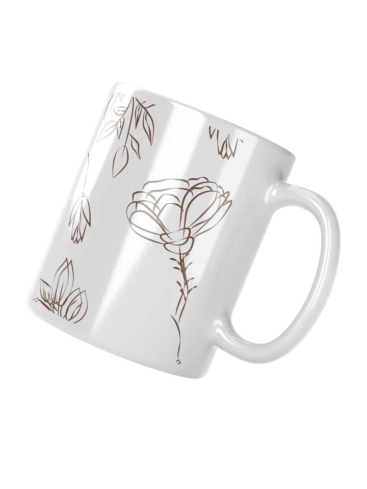 Floral Harmony White Glossy Mug product image (4)