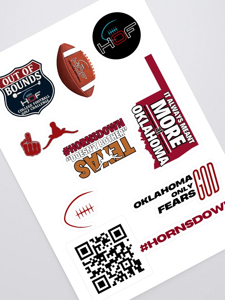 HOF College Football Brand Sticker Sheet product image (1)