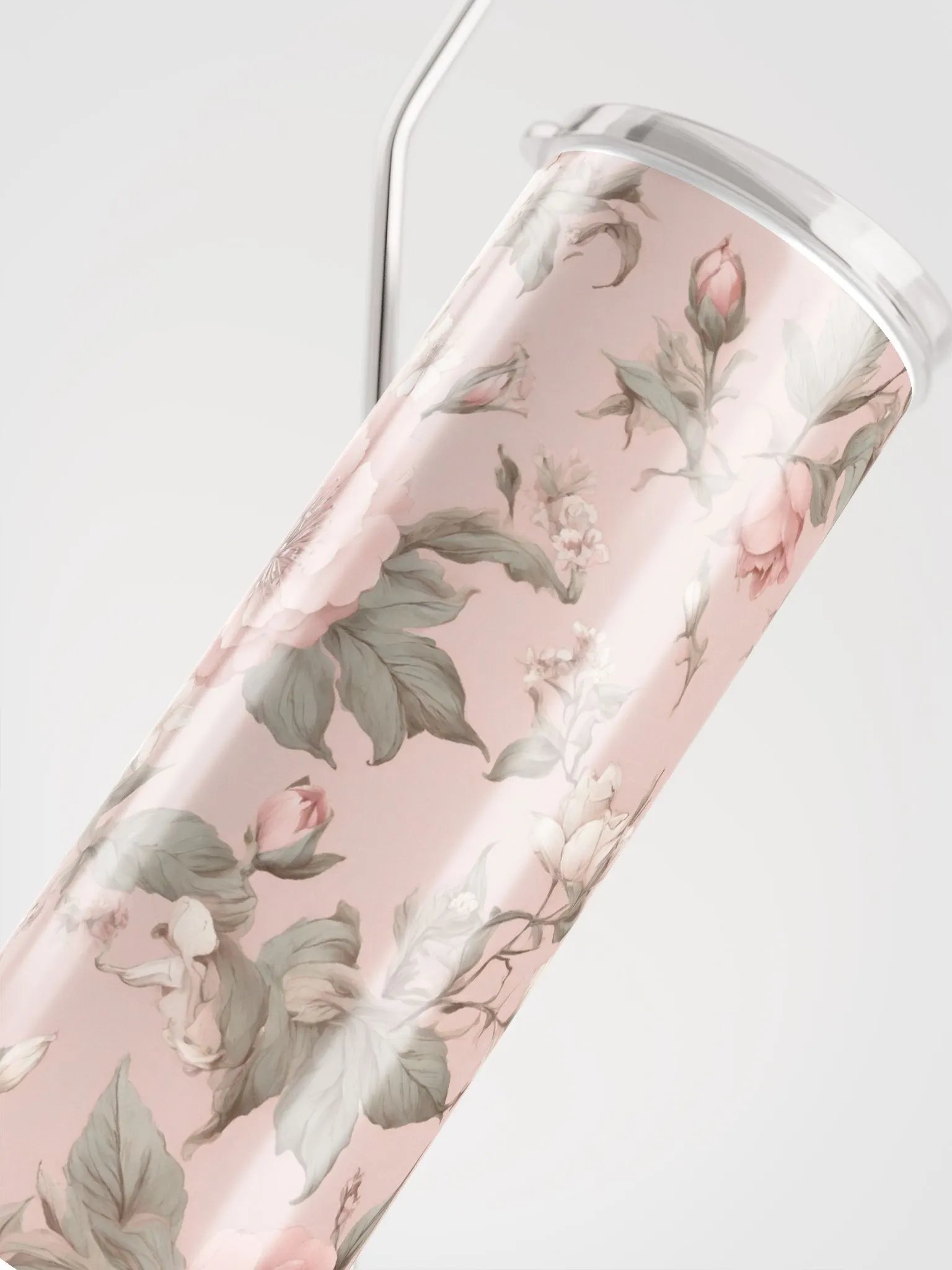 Charming Vintage Pink Coquette Tumbler: Sustainable Stainless Steel with Straw product image (5)