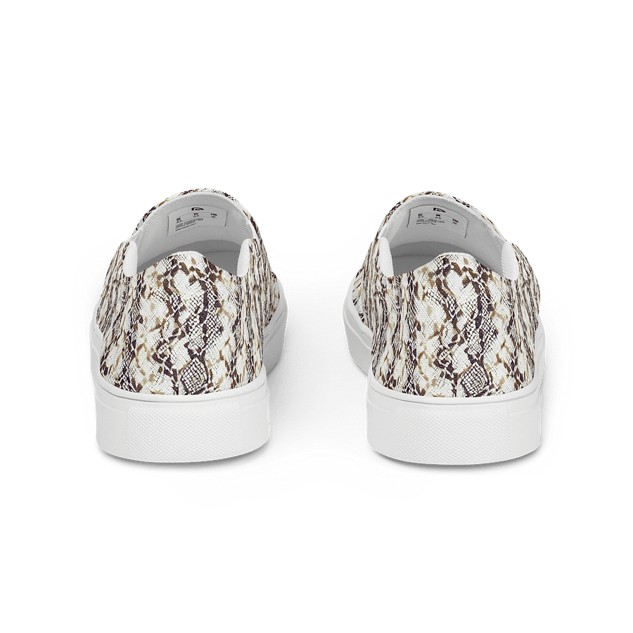Beige Snake Skin Canvas Shoes product image (4)